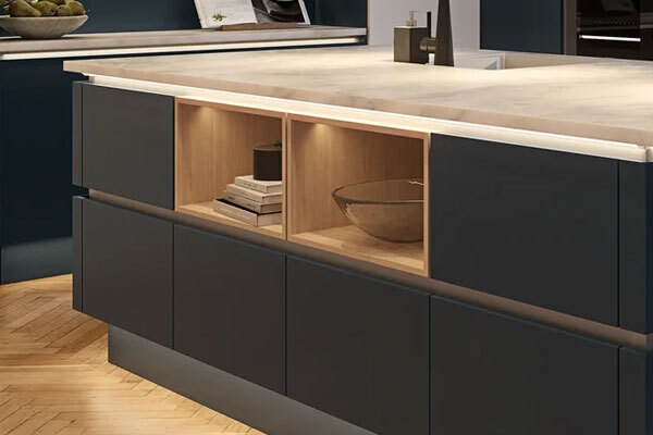 Kitchen Island With LED Profile 